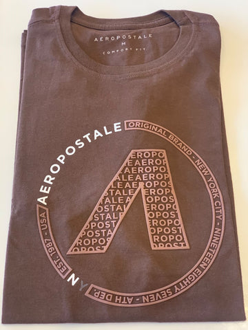 CAMISETA MAS COMFORT SILKADA AEROPOSTALE MARROM