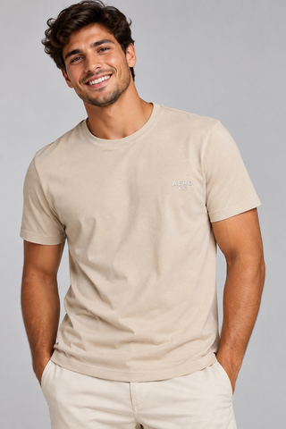 CAMISETA MASC MC SUPIMA AEROPOSTALE AREIA