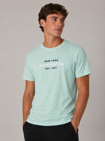 CAMISETA MAS MC SILKADA AEROPOSTALE AZUL