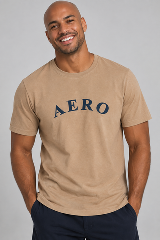 CAMISETA MASC MC SILKADA AEROPOSTALE CAQUI