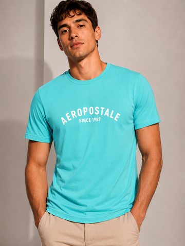 CAMISETA MAS MC SILKADA AEROPOSTALE VERDE CLARO
