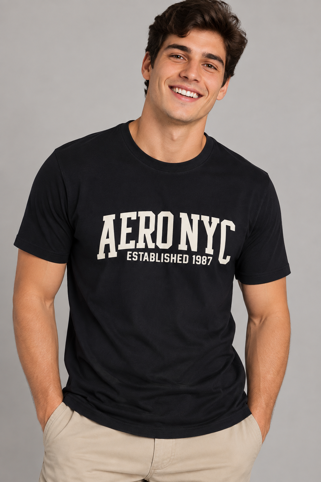 CAMISETA MAS MC SILKADA AEROPOSTALE PRETO