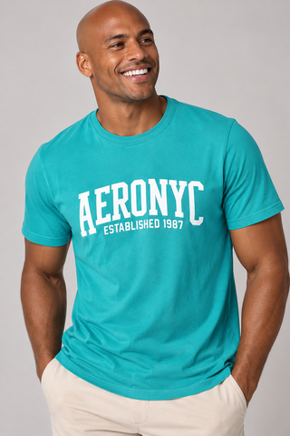 CAMISETA MAS MC SILKADA AEROPOSTALE AZUL