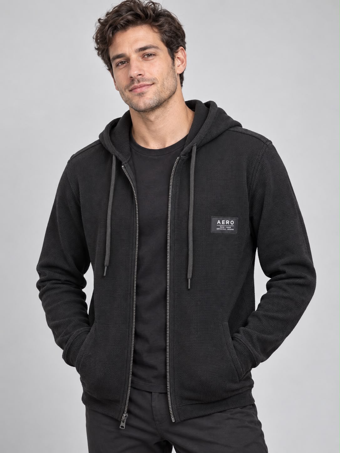 MOLETOM MAS ABERTO SURPLUS AEROPOSTALE PRETO