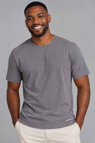 CAMISETA MAS VISCOSE C ELASTANO BRENDON CINZA ESCURO