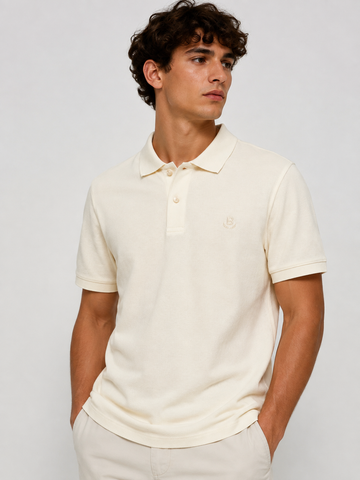 POLO MAS MC PIQUET BORDADA BRENDON OFF WHITE
