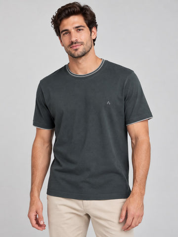 CAMISETA MAS MC BASICA FRISO GOLA ARAMIS BOTANICO