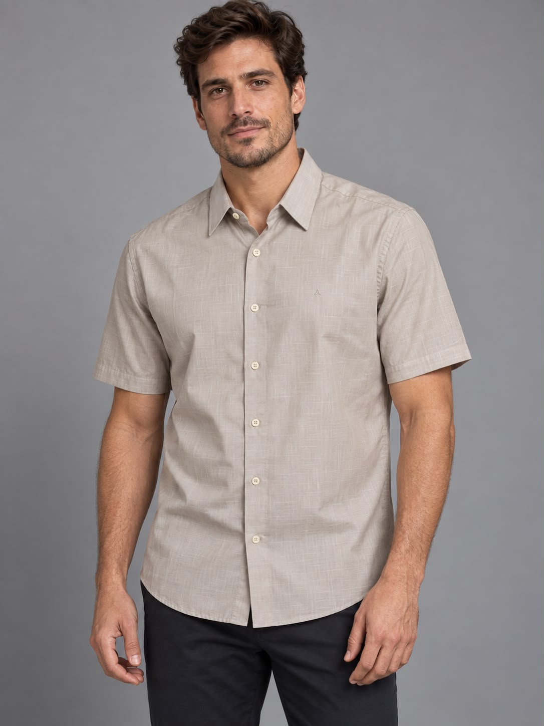 CAMISA MAS MC REG FLAME BOSCO ARAMIS AREIA