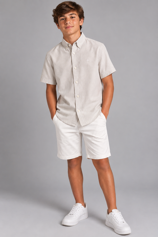 CAMISA MC ARAMIS NEXT OXF PLANALTO BDWN NATURAL