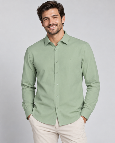 CAMISA MAS ML SL LS FIO 60 CARBON TOUCH VERDE