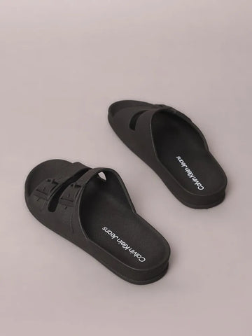 CHINELO CKJ KIDS MAS SLIDE DUAS FIVELAS PRETO