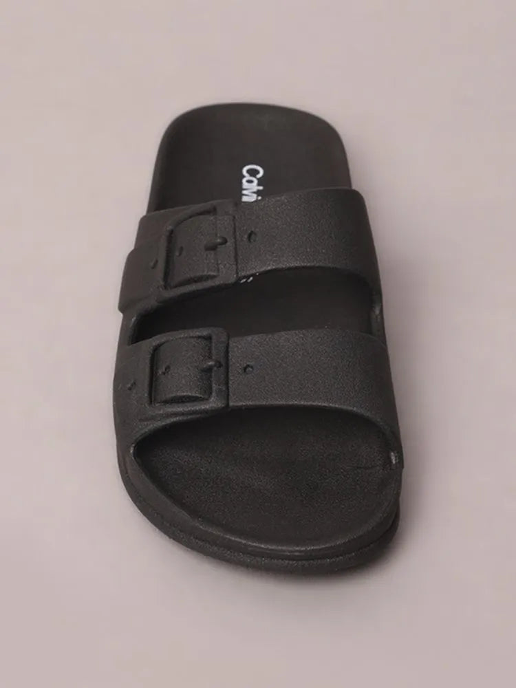 CHINELO CKJ KIDS MAS SLIDE DUAS FIVELAS PRETO