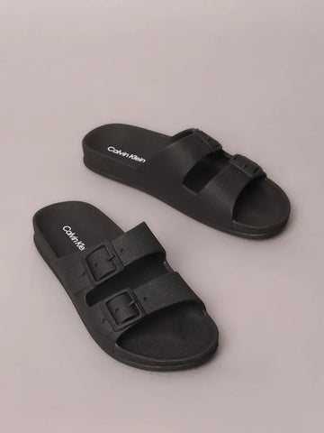 CHINELO CKJ KIDS MAS SLIDE DUAS FIVELAS PRETO