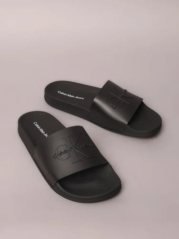 CHINELO CKJ MAS SLIDE PRETO