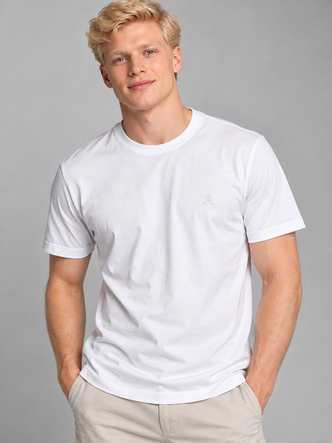 CAMISETA MC MAS 100 ALGODAO BRENDON BRANCO
