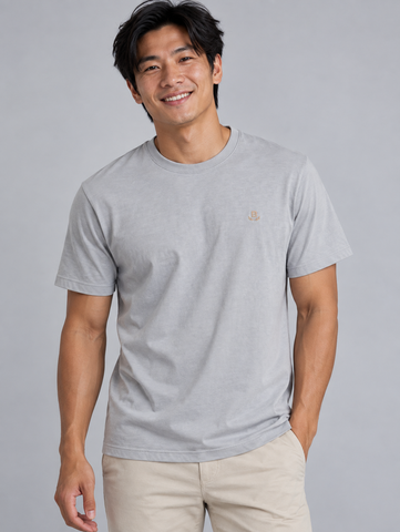CAMISETA MC MAS 100 ALGODAO BRENDON CINZA CLARO