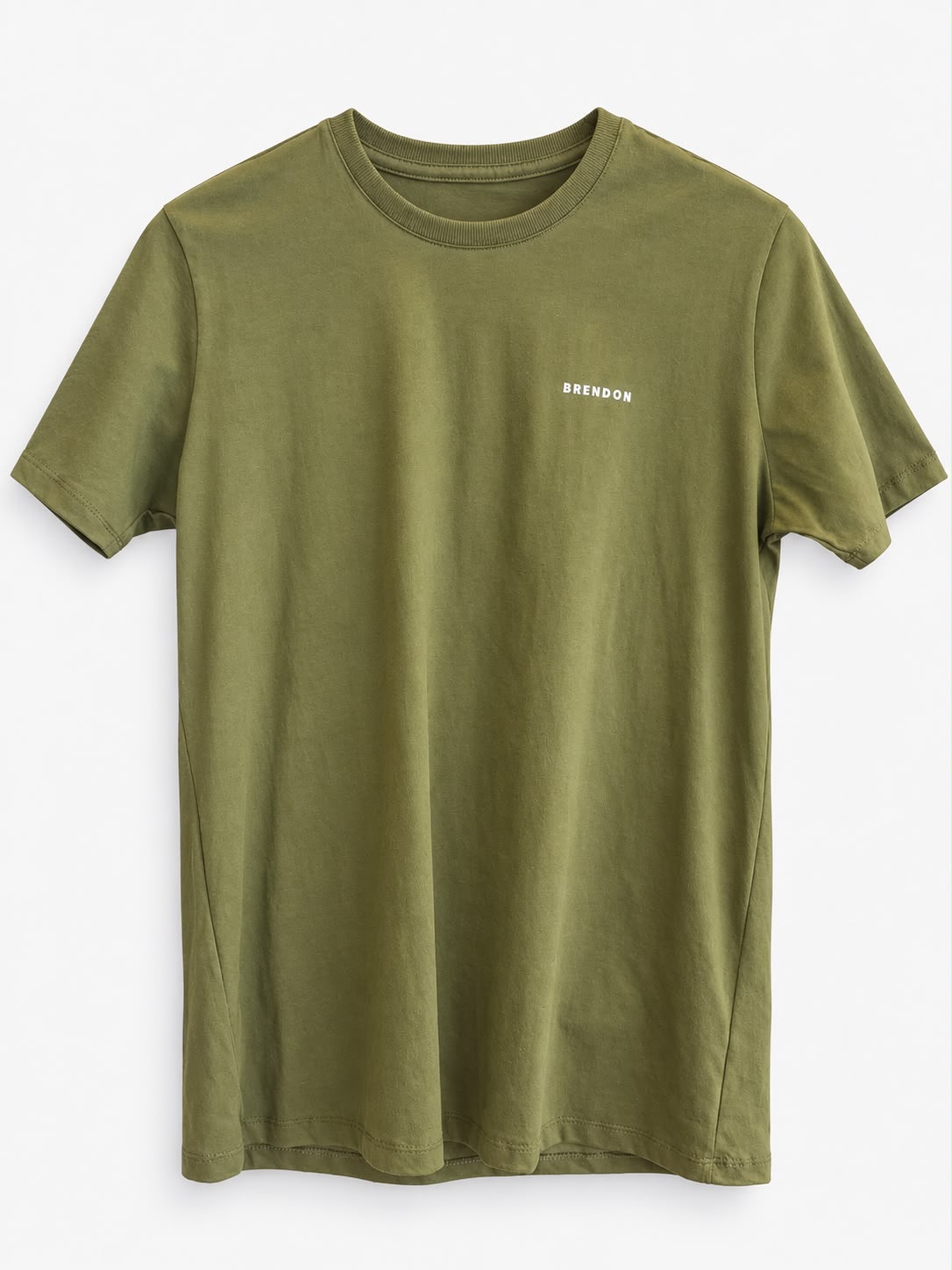 CAMISETA MC MAS 100 ALGODAO BRENDON VERDE LODO
