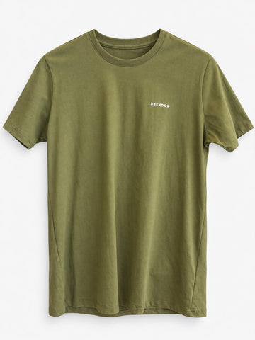 CAMISETA MC MAS 100 ALGODAO BRENDON VERDE LODO