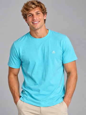 CAMISETA MC MAS 100 ALGODAO BRENDON AZUL CRISTAL