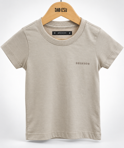 CAMISETA MAS KIDS 100 ALGODAO BRENDON CAQUI