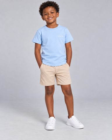 CAMISETA MAS KIDS 100 ALGODAO BRENDON AZUL CLARO