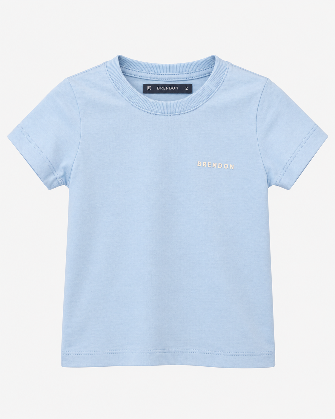 CAMISETA MAS KIDS 100 ALGODAO BRENDON AZUL CLARO
