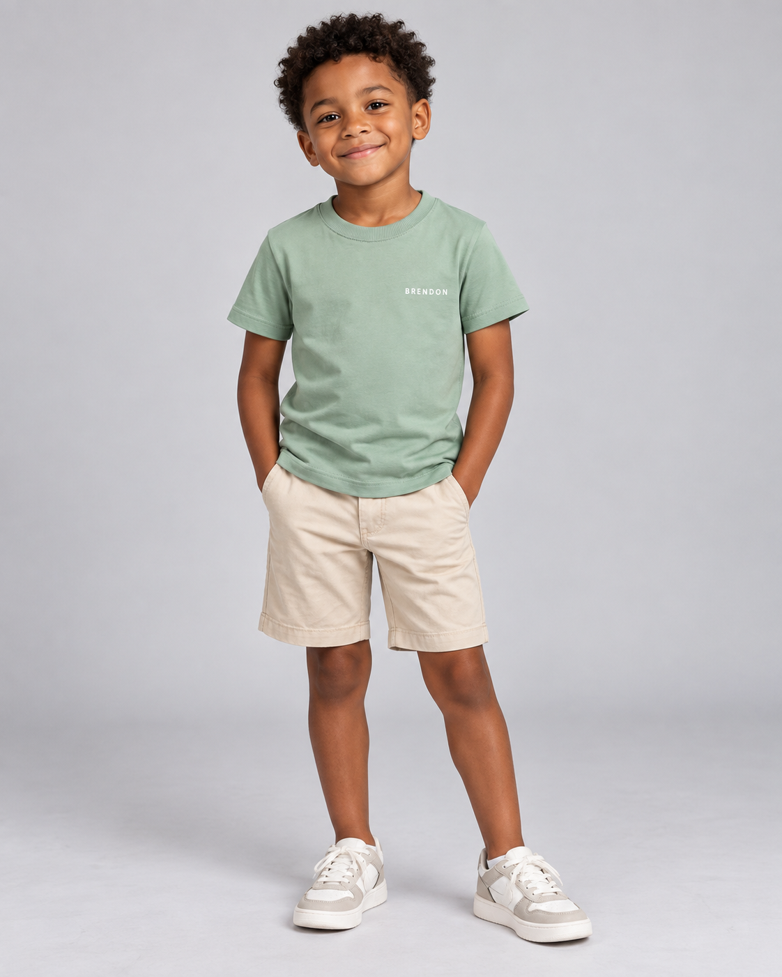 CAMISETA MAS KIDS 100 ALGODAO BRENDON VERDE CLARO