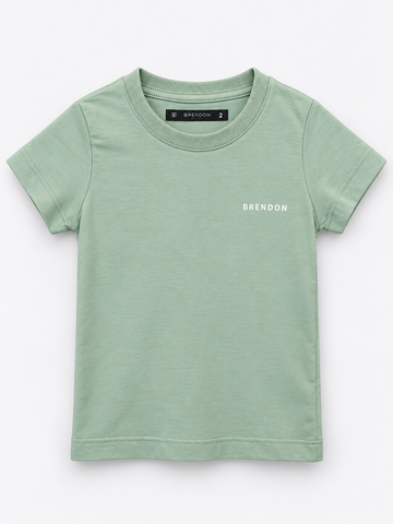 CAMISETA MAS KIDS 100 ALGODAO BRENDON VERDE CLARO