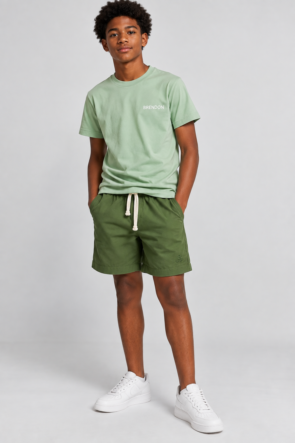 BERMUDA MAS KIDS ALFA VISCOSE BRENDON MILITAR