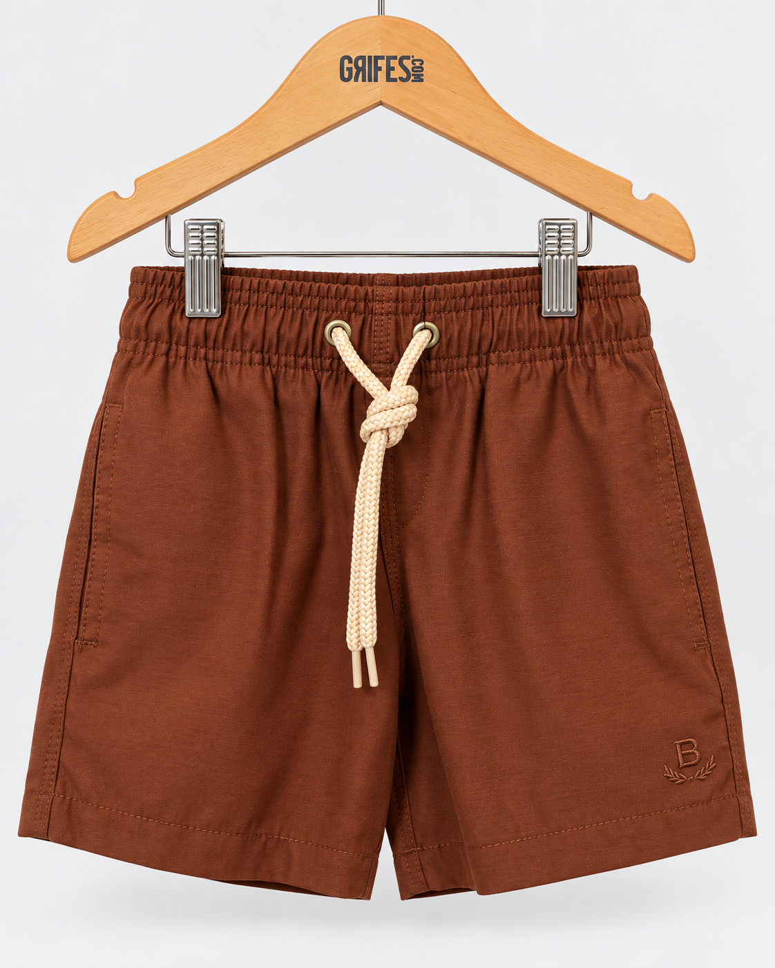 BERMUDA MAS KIDS ALFA VISCOSE BRENDON MARROM ESCURO