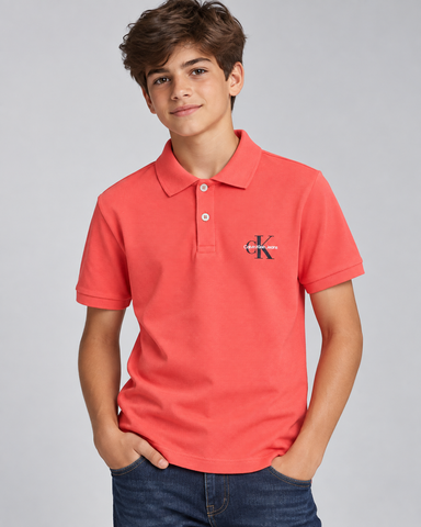POLO CKJ KIDS MAS MC LOGO RE ISSUE PEITO PAPAIA
