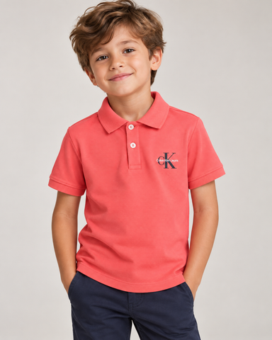 POLO CKJ KIDS MAS MC LOGO RE ISSUE PEITO PAPAIA