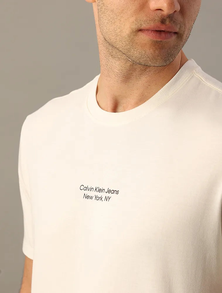 CAMISETA CKJ LOGO CALVIN KLEIN JEANS NY OFF WHITE