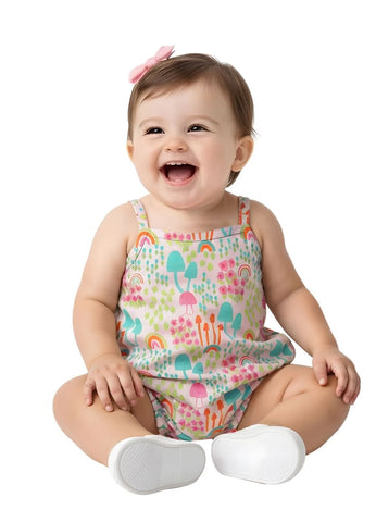 PIMPAO FEM BASIQUINHO FUN ARCO IRIS LARANJA BEBE