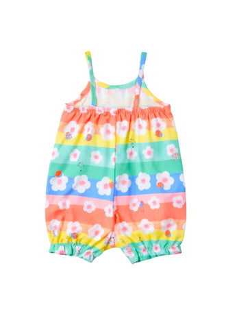 PIMPAO FEM BASIQUINHO FUN FLORES AZUL/LARANJA