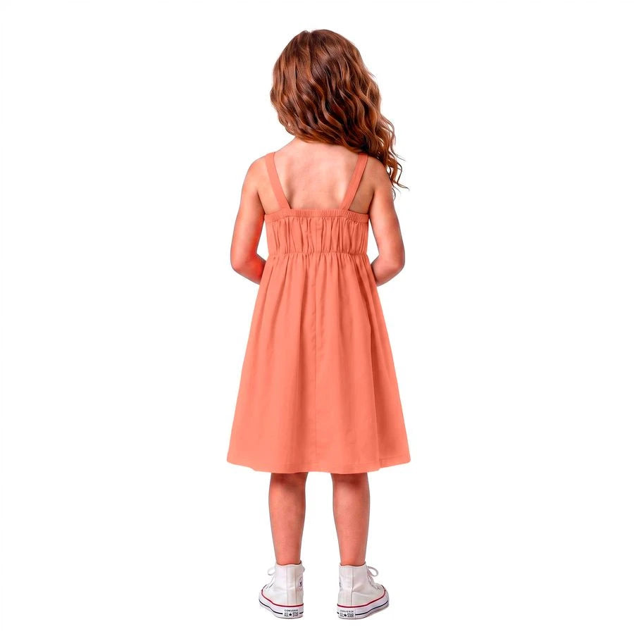 VESTIDO ALCA FEM BASIQUINHO FUN LISO LARANJA