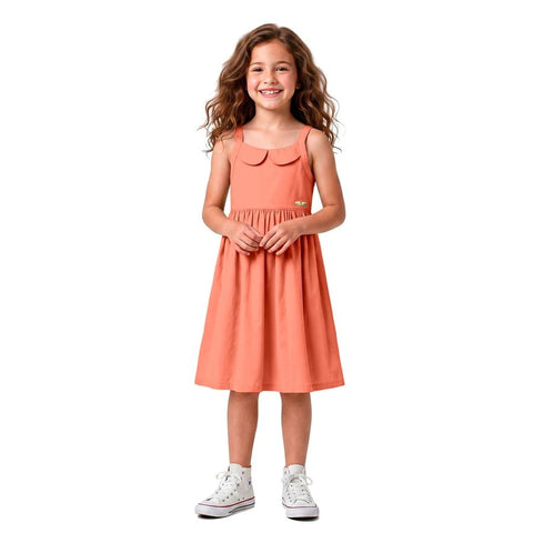 VESTIDO ALCA FEM BASIQUINHO FUN LISO LARANJA