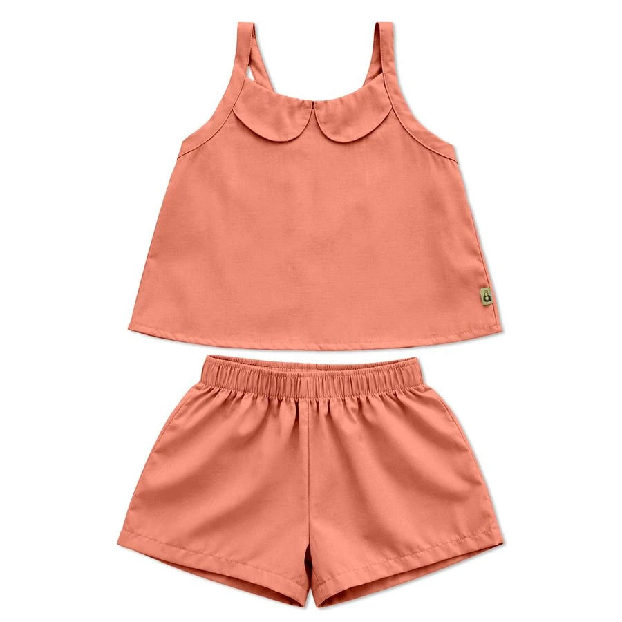 CONJUNTO FEM BASIQUINHO FUN LISO LARANJA