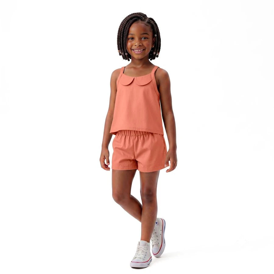 CONJUNTO FEM BASIQUINHO FUN LISO LARANJA