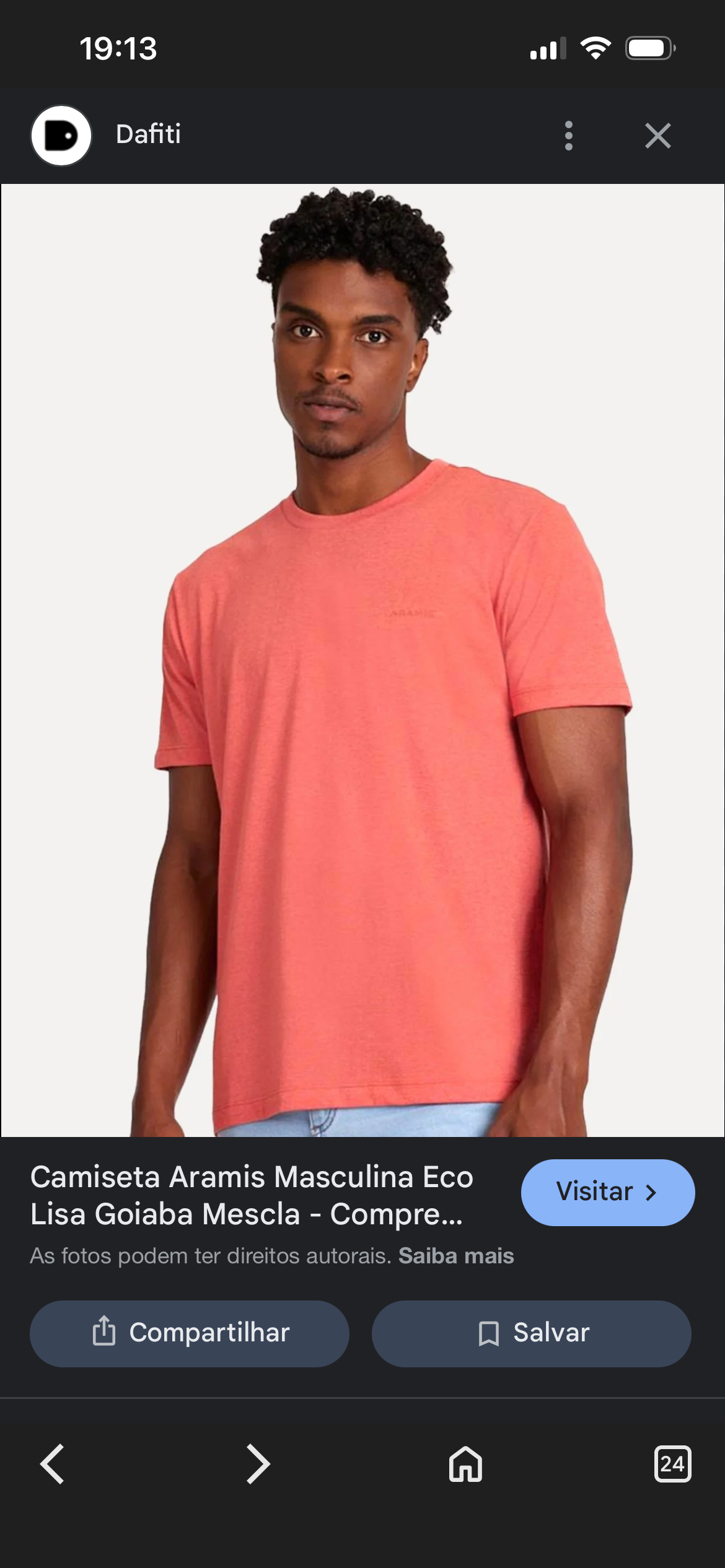 CAMISETA MC MASC ARAMIS ECO LISA COBRE