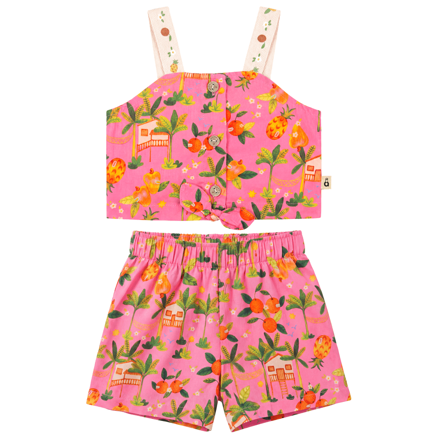 CONJUNTO FEM PE DE FRUTA ALPHABETO ROSA