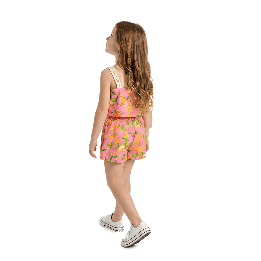 CONJUNTO FEM PE DE FRUTA ALPHABETO ROSA