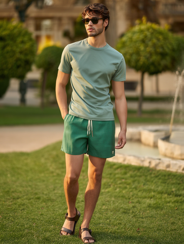 SHORT LINHO MASC LISO VERDE FLORESTA