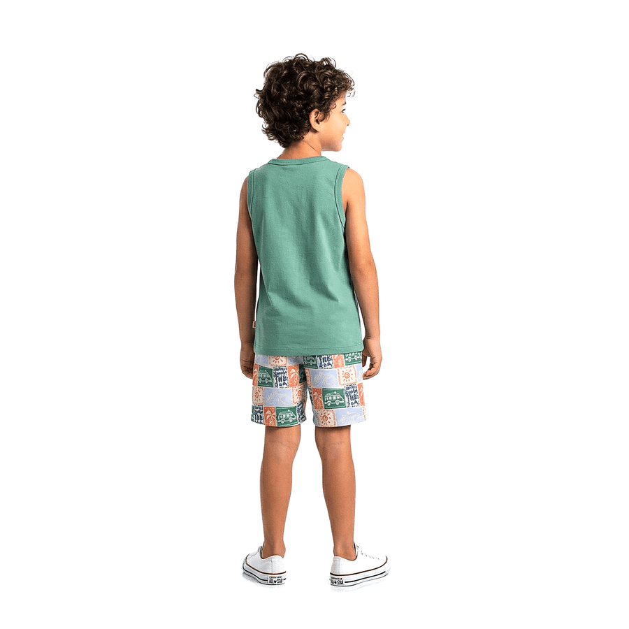 CONJUNTO MAS PRANCHA DE SURF ALPHABETO OLIVA/OFF WHITE
