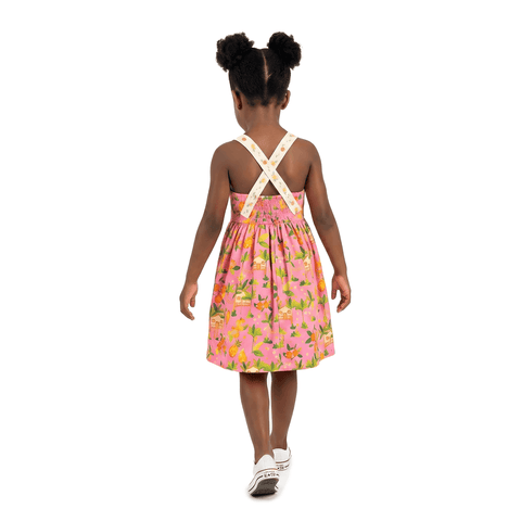 VESTIDO PE DE FRUTA ALPHABETO ROSA