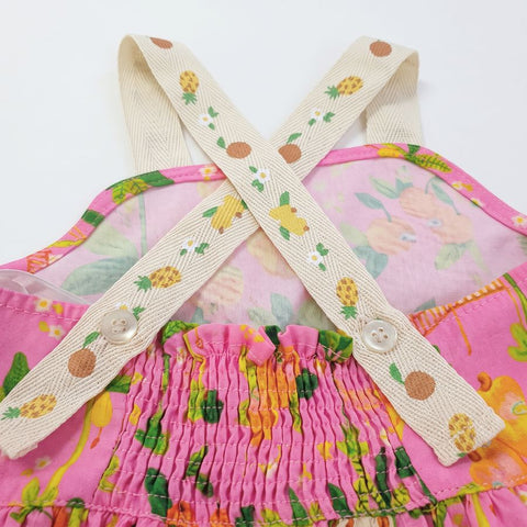 VESTIDO PE DE FRUTA ALPHABETO ROSA