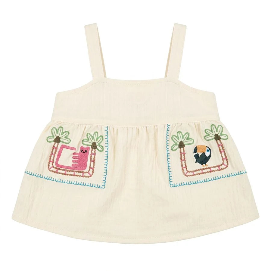 CONJUNTO FEM SOLAR ALPHABETO OFF WHITE