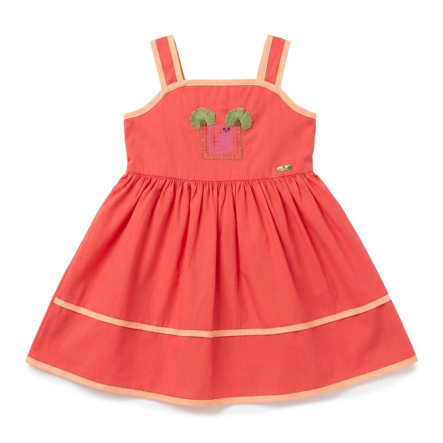 VESTIDO SOLAR ALPHABETO MANGABA
