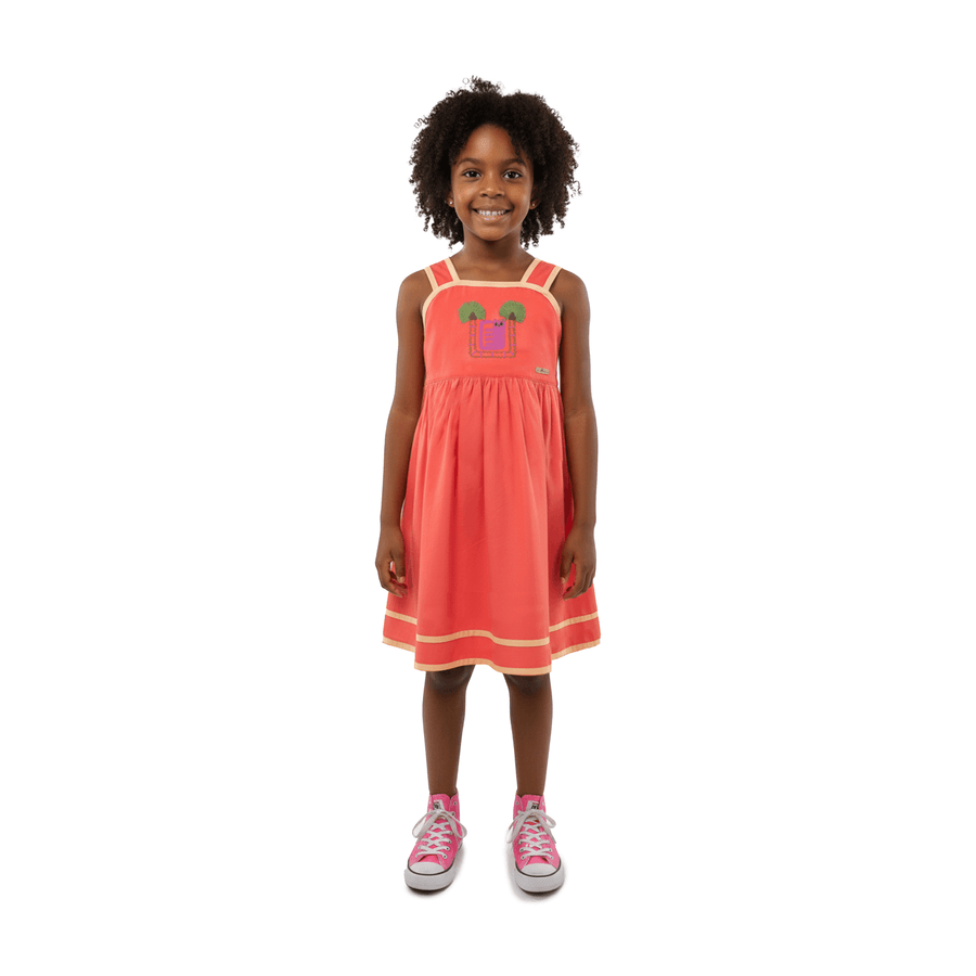 VESTIDO SOLAR ALPHABETO MANGABA