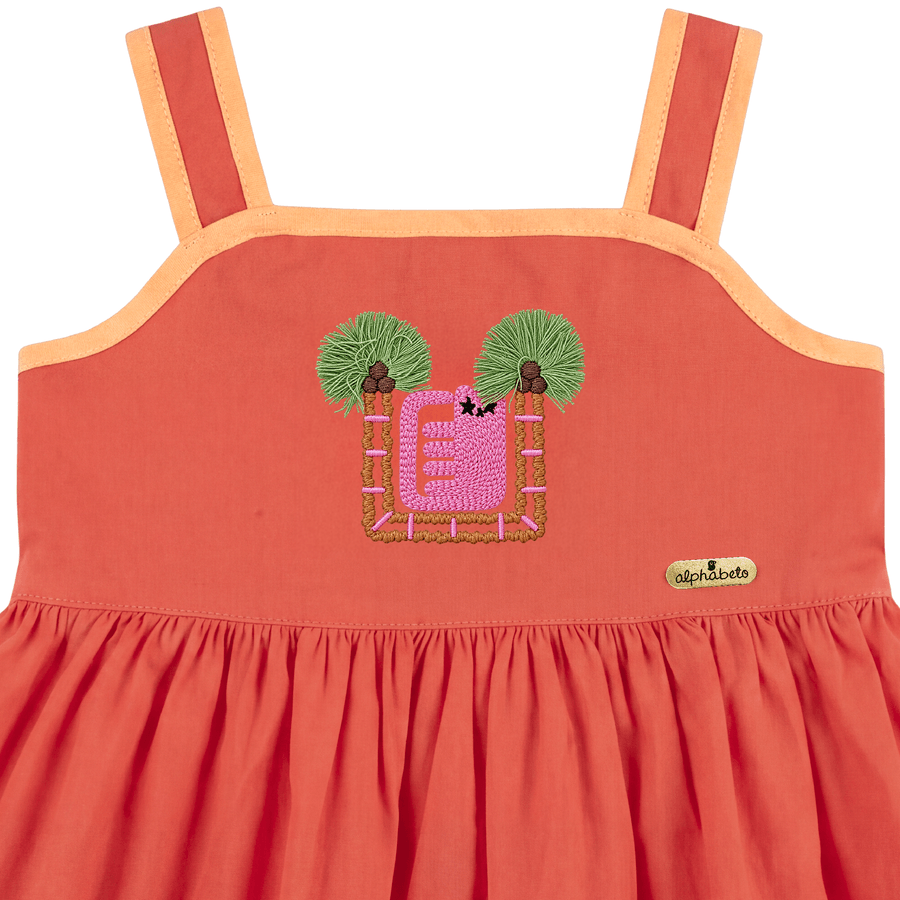 VESTIDO E CALCINHA BB SOLAR ALPHABETO MANGABA